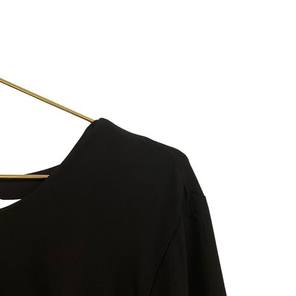 Calvin Klein Black Grommet Bell Sleeve Sheath Dress Size 12 - Picture 2 of 7